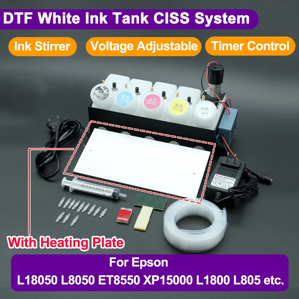 250 мл L18050 L8050 DTF СНПЧ Ink System Convert с нагревательной пластиной для Epson ET8550 XP15000L 1800 L805 Системный нагреватель чернил DIY Kit
250 мл L18050 L8050 DTF СНПЧ Ink System Convert с нагревательной пластиной для Epson ET8550 XP15000L 1800 L805 Системный нагреватель чернил DIY Kit