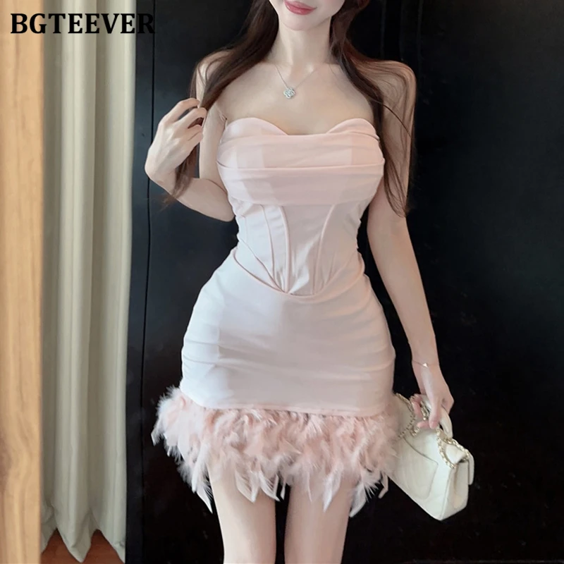 BGTEEVER Spring Summer Stylish Female Strapless Package Hip Dress Casual Slim Waist Ladies Sleeveless Bodycon Mini Dress
BGTEEVER Spring Summer Stylish Female Strapless Package Hip Dress Casual Slim Waist Ladies Sleeveless Bodycon Mini Dress
