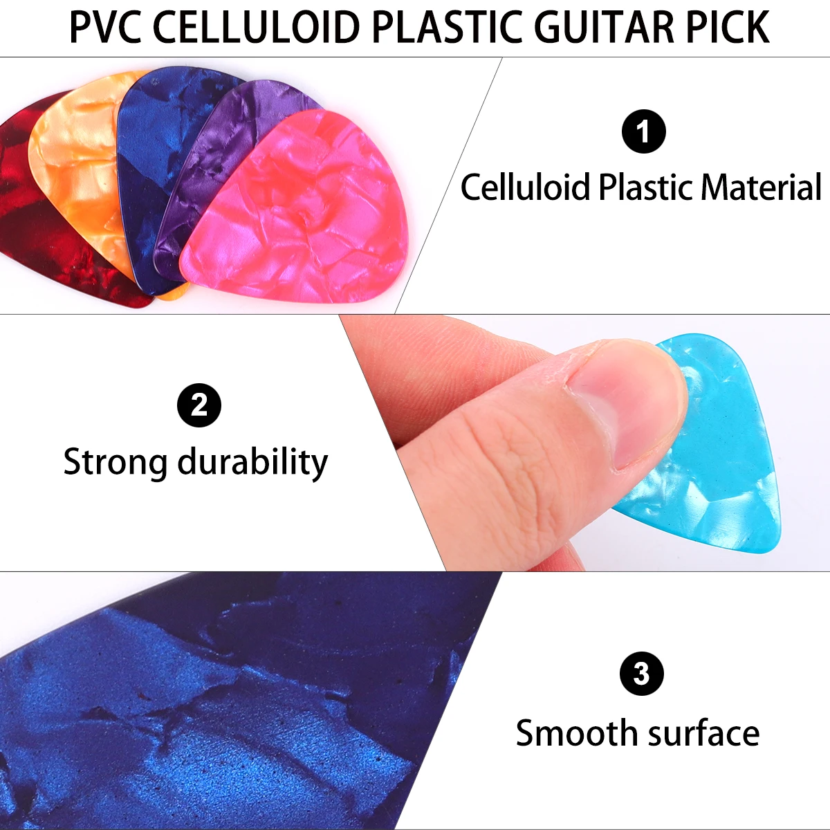 50 Pcs Musical Instruments Guitar Picks Accessories Parts Tools Bass Manicure for Acoustic
50 Pcs Musical Instruments Guitar Picks Accessories Parts Tools Bass Manicure for Acoustic