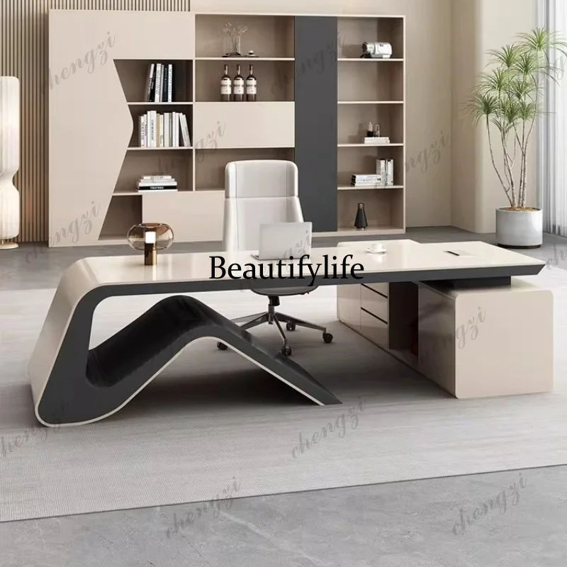 Luxury L-Shaped Executive Desk with Long Cabinet 1.8-3.2m Modern Boss Office Desk High-End CEO Desk for Premium Office furniture
Luxury L-Shaped Executive Desk with Long Cabinet 1.8-3.2m Modern Boss Office Desk High-End CEO Desk for Premium Office furniture
