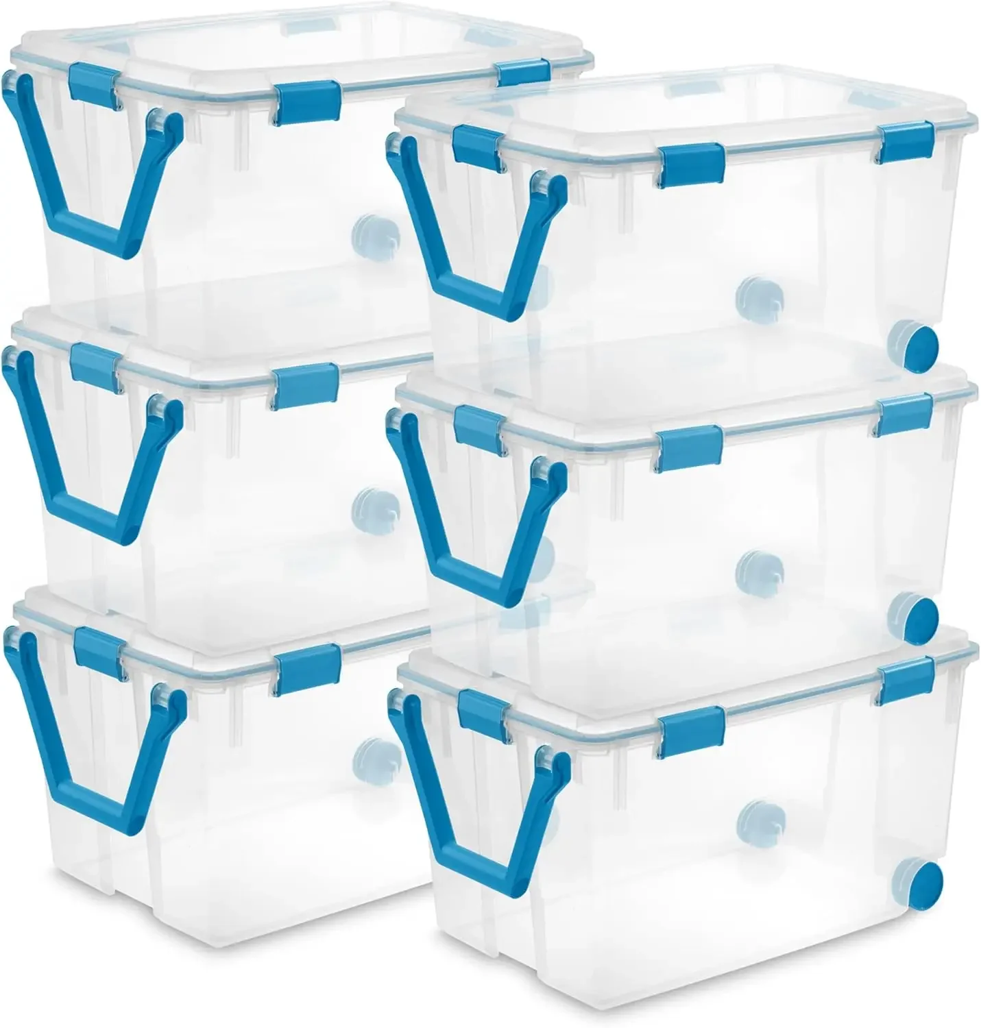 Six Pack Gasket Box Weather Resistant Storage Bins Latching Lids 120 Quart Heavy Duty Organizing Containers Closet Bathroom Offi
Six Pack Gasket Box Weather Resistant Storage Bins Latching Lids 120 Quart Heavy Duty Organizing Containers Closet Bathroom Offi
