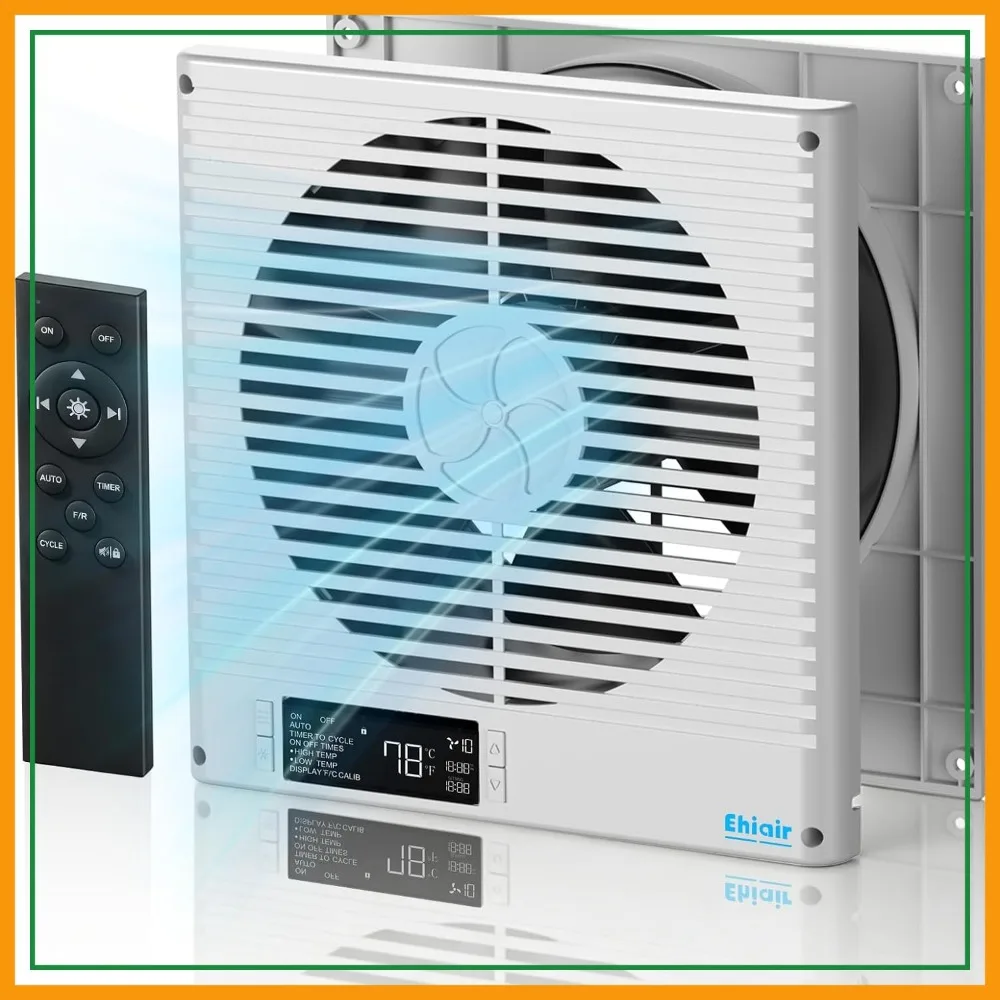 8" Room to Room Fan with Remote, 320 CFM Air Transfer Fan, 10 Speeds Quiet DC Motor Through Wall Fan for Bedroom, Laundry, Kitchen, Garage, ETL
8" Room to Room Fan with Remote, 320 CFM Air Transfer Fan, 10 Speeds Quiet DC Motor Through Wall Fan for Bedroom, Laundry, Kitchen, Garage, ETL