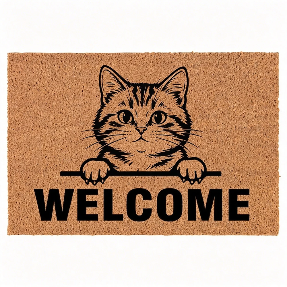 Entrance Greeting Mat Custom Carpet Anti Slip Welcome Theme Cute Cat Design Indoor Home Layout Housewarming Gift
Entrance Greeting Mat Custom Carpet Anti Slip Welcome Theme Cute Cat Design Indoor Home Layout Housewarming Gift