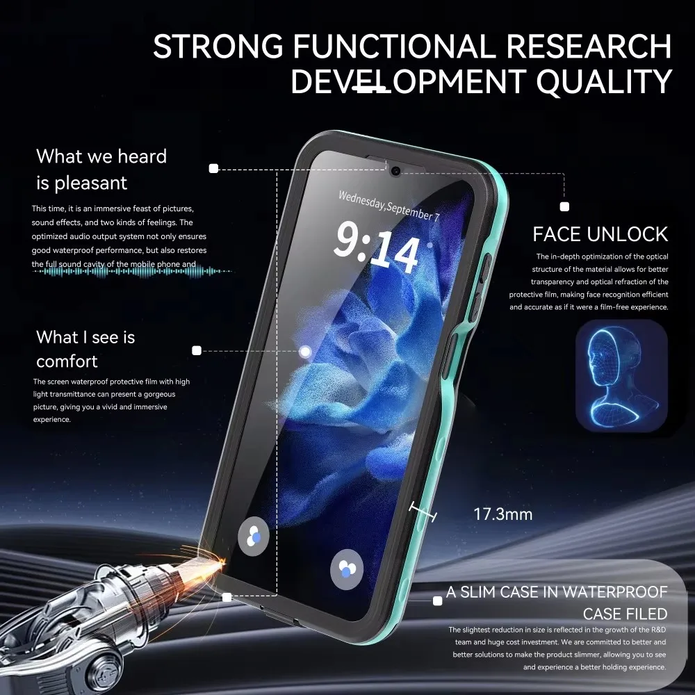 Waterproof Case IP68 For Samsung Galaxy A16 A15 A14 Diving Swimming Outdoor Sports 2 meter Anti-fall Cover Galaxy A16 A15 A14
Waterproof Case IP68 For Samsung Galaxy A16 A15 A14 Diving Swimming Outdoor Sports 2 meter Anti-fall Cover Galaxy A16 A15 A14