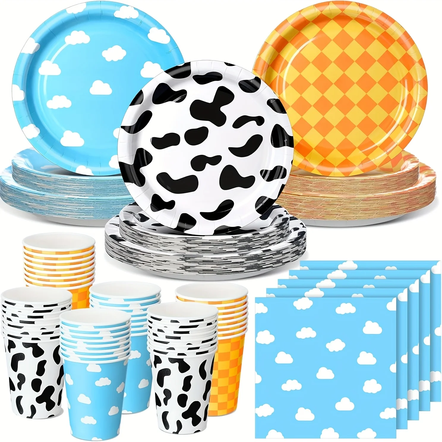 96pcs Cartoon Story Birthday Party Supplies 24pcs 7" 9" Cartoon Story Paper Plates 24pcs Cups And Napkins for Tableware Decorati
96pcs Cartoon Story Birthday Party Supplies 24pcs 7" 9" Cartoon Story Paper Plates 24pcs Cups And Napkins for Tableware Decorati