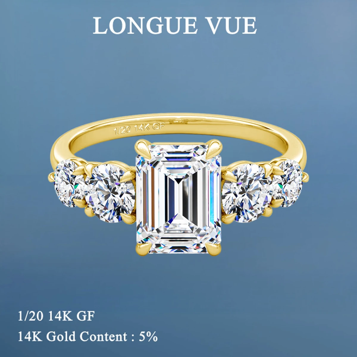 14K Gold Filled Emerald Moissanite Rings For Women Five Gemstone Ring Luxury Wedding Engagement High-end Jewelry
14K Gold Filled Emerald Moissanite Rings For Women Five Gemstone Ring Luxury Wedding Engagement High-end Jewelry