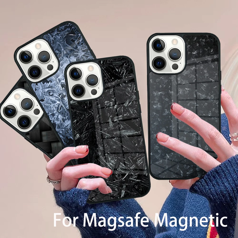 Forged Carbon Phone Case Magesafe Magnetic Wireless Charge Cover For IPhone 16 11 12 13 14 15 Pro Max Plus Mini
Forged Carbon Phone Case Magesafe Magnetic Wireless Charge Cover For IPhone 16 11 12 13 14 15 Pro Max Plus Mini