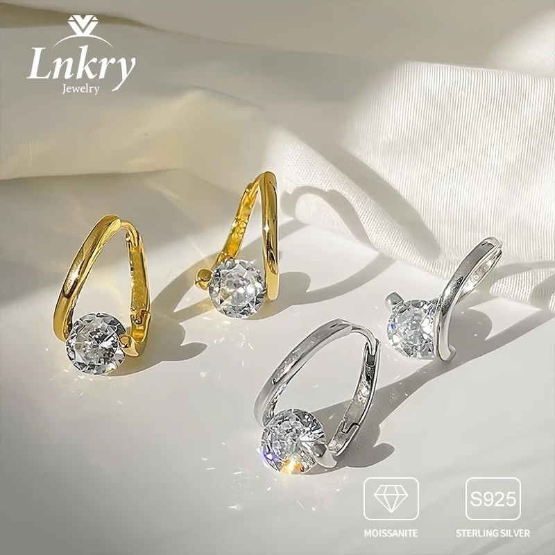 Lnkry Certified 6.5mm Moissanite Hoop Earring For Women 925 Sterling Silver Geometric Earring Korean Fashion Niche Jewelry
Lnkry Certified 6.5mm Moissanite Hoop Earring For Women 925 Sterling Silver Geometric Earring Korean Fashion Niche Jewelry