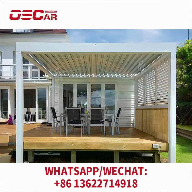 3x3 3x4 4x4 6x4m Bioclimatic Aluminium Louver Pergola with Zip Screen for Outdoor OEM pergolas
3x3 3x4 4x4 6x4m Bioclimatic Aluminium Louver Pergola with Zip Screen for Outdoor OEM pergolas