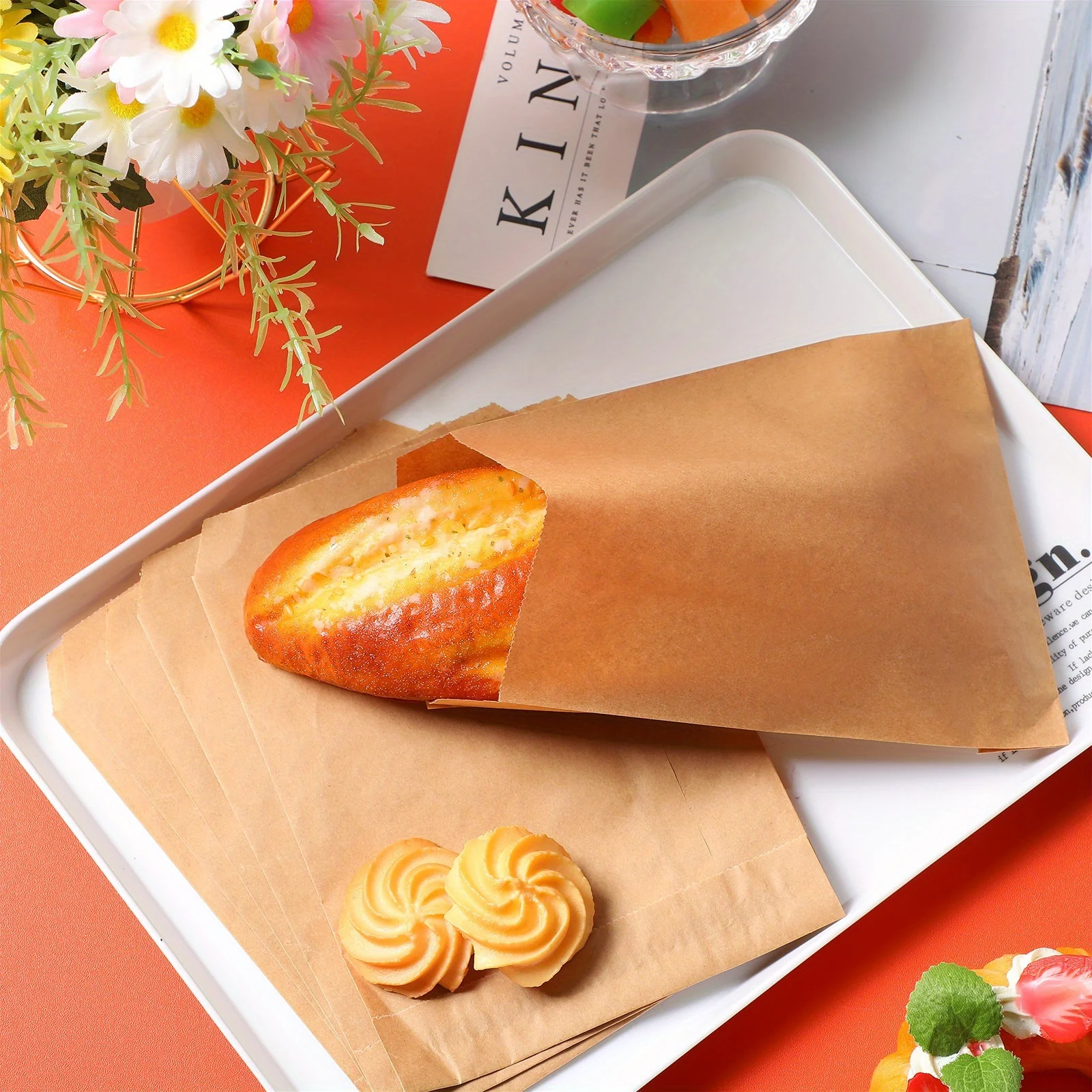 1000pcs of 5 X 7 Inch Glassine Bags, Wax Paper Treat Bags, Cookie Sleeves, Suitable for Donuts, Bread, (Brown Color)
1000pcs of 5 X 7 Inch Glassine Bags, Wax Paper Treat Bags, Cookie Sleeves, Suitable for Donuts, Bread, (Brown Color)