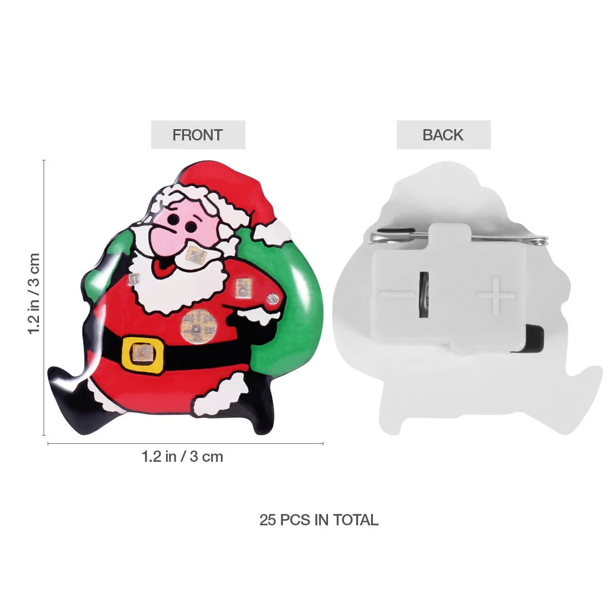 50pcs LED Glowing Badges Light Up Santa Claus Brooches Reusable Christmas Lapel Pins for Women xmas Party Accessories Jewelry
50pcs LED Glowing Badges Light Up Santa Claus Brooches Reusable Christmas Lapel Pins for Women xmas Party Accessories Jewelry