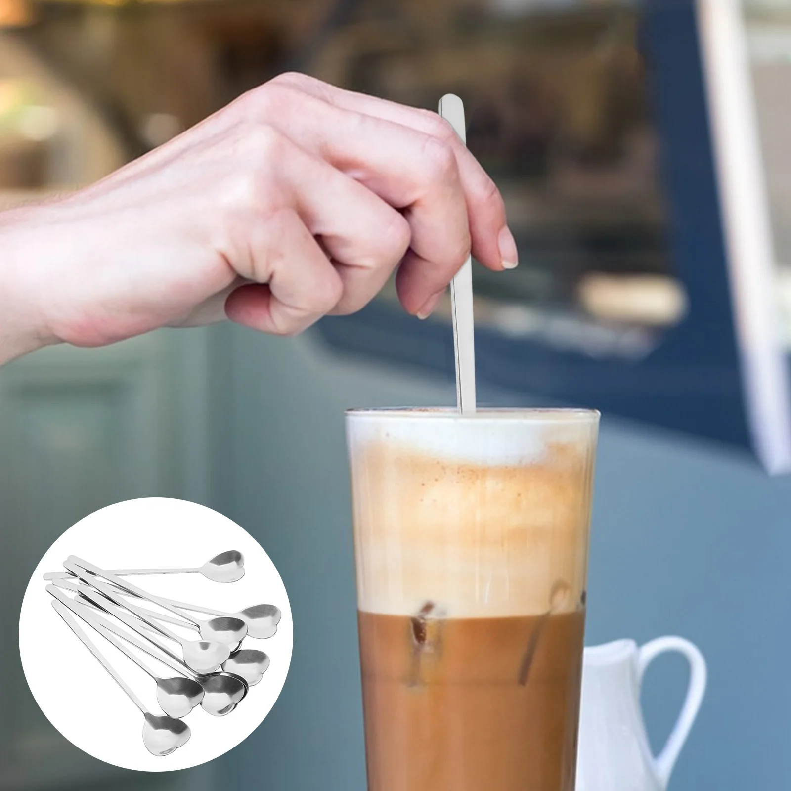 10Pcs Stainless Steel Heart Shaped Dessert Spoons Long Handle for Coffee Tea Ice Cream Small Metal Spoons Stainless Steel Spoon
10Pcs Stainless Steel Heart Shaped Dessert Spoons Long Handle for Coffee Tea Ice Cream Small Metal Spoons Stainless Steel Spoon