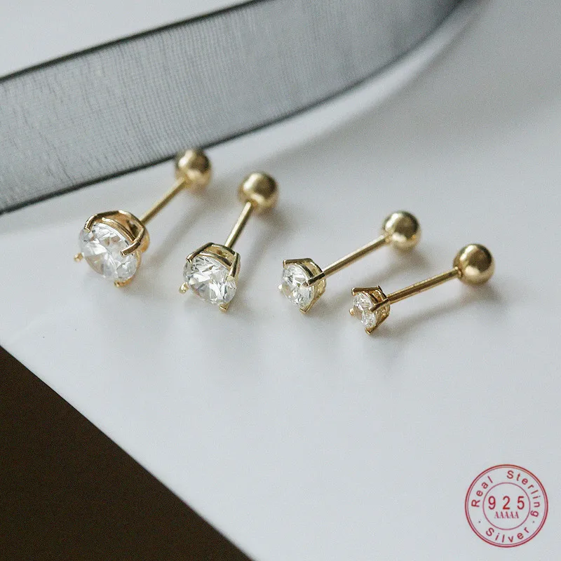 925 Sterling Silver Delicate Inlay Four Claws Zircon Mini Stud Earrings for Women Korean Fashion Simple Jewelry Accessories
925 Sterling Silver Delicate Inlay Four Claws Zircon Mini Stud Earrings for Women Korean Fashion Simple Jewelry Accessories
