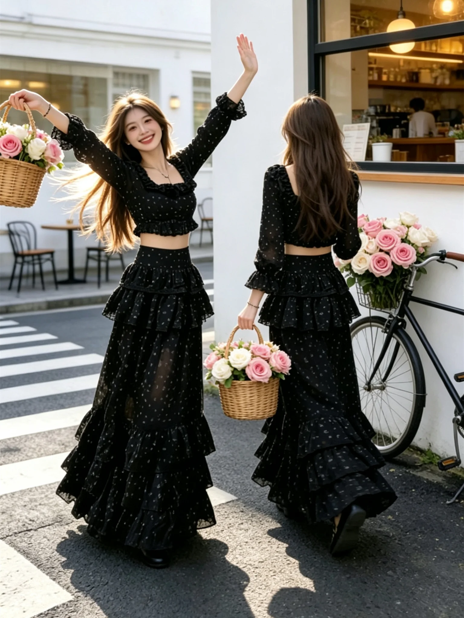Summer Korean Style Women's Short Lace Splicing High Waist Two-Piece Set Holiday Fashion Heavy Work Top Half Skirt Ensemble
Summer Korean Style Women's Short Lace Splicing High Waist Two-Piece Set Holiday Fashion Heavy Work Top Half Skirt Ensemble
