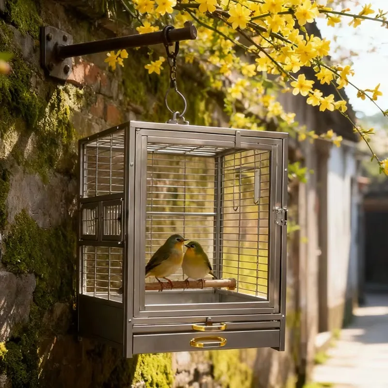 2026 Delicate And Detachable Mini Parrot Pet Cage With 304 Stainless Steel Frame Plastic Tray Easy Assembly For Pet Use
2026 Delicate And Detachable Mini Parrot Pet Cage With 304 Stainless Steel Frame Plastic Tray Easy Assembly For Pet Use