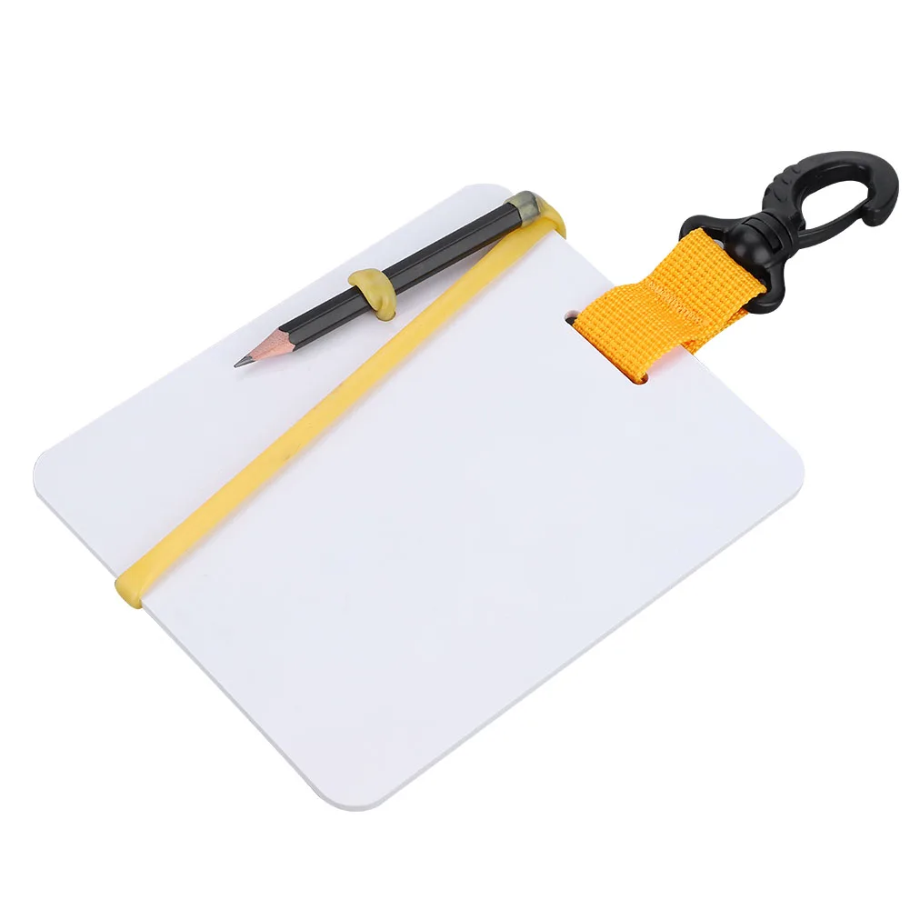 Underwater Writing Slate Board with Swivel Clip and Pencil for Water Sports Diving Swimming
Underwater Writing Slate Board with Swivel Clip and Pencil for Water Sports Diving Swimming