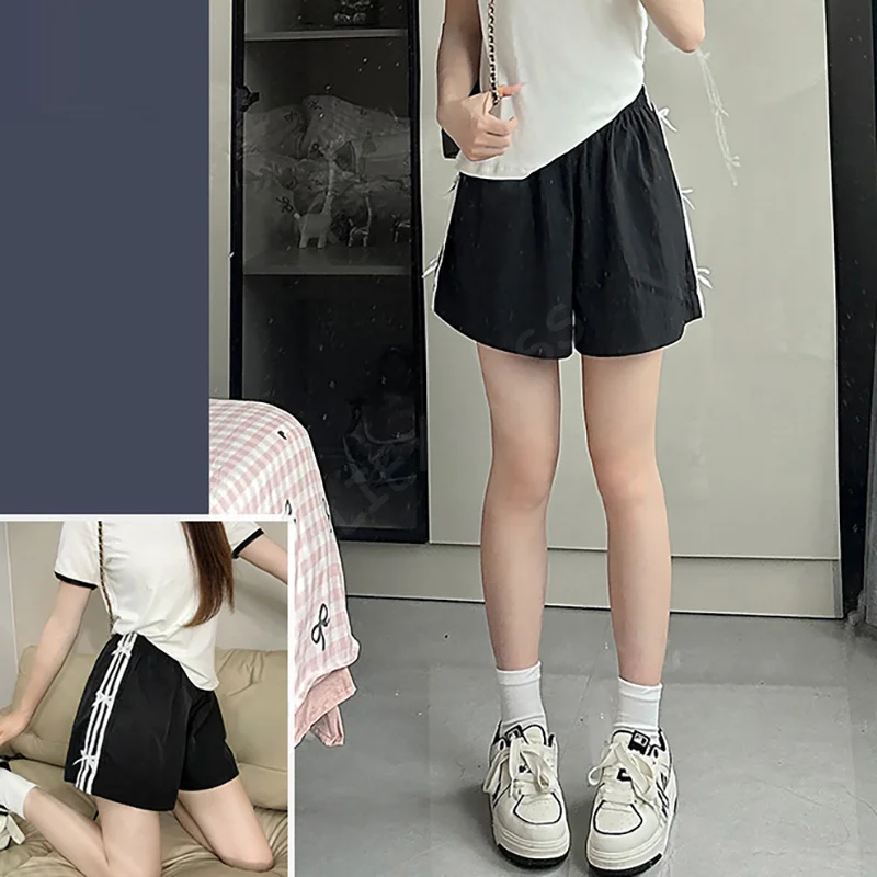 Sports Shorts Women Summer High Waist Casual Loose Straight Pants Striped Bow Wide Leg Pants
Sports Shorts Women Summer High Waist Casual Loose Straight Pants Striped Bow Wide Leg Pants
