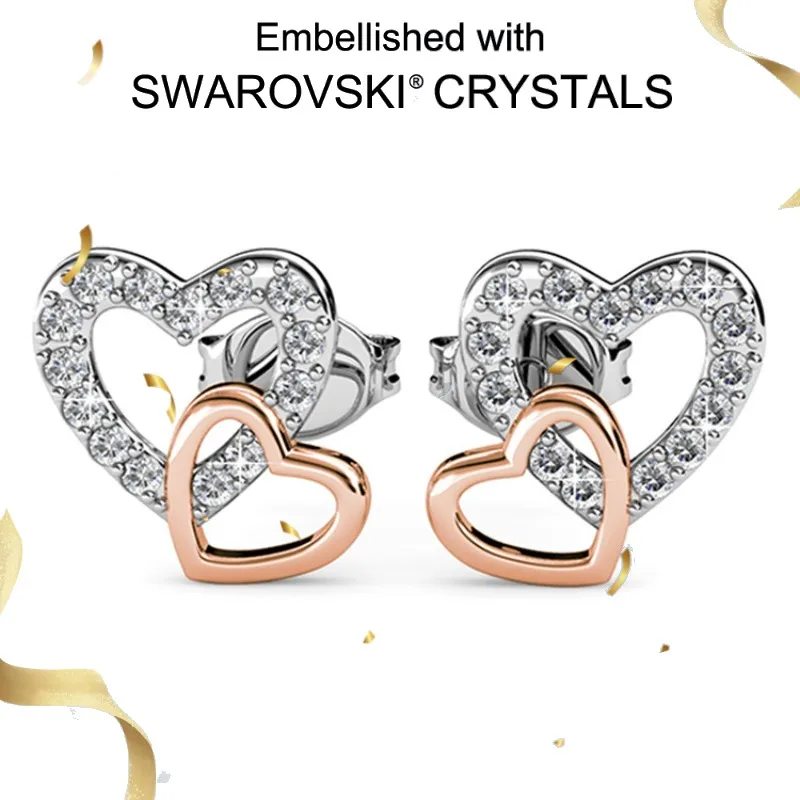 Daisini 925 Sterling Silver Exquisite Heart Shape Stud Earrings for Women Girls Lovely Exquisite Fine Jewelry Ear Piercing Gifts
Daisini 925 Sterling Silver Exquisite Heart Shape Stud Earrings for Women Girls Lovely Exquisite Fine Jewelry Ear Piercing Gifts