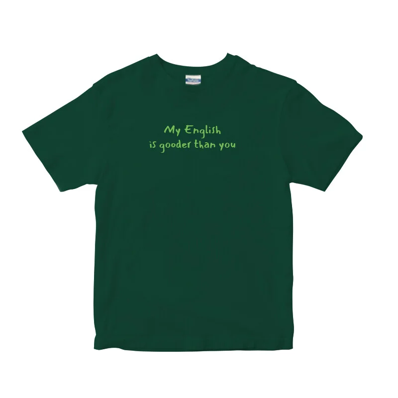 Gooder English Cotton T-Shirt Short Sleeve Breathable Casual Style for Youth Daily Wear Summer Season round Neck Overhead Pat...
Gooder English Cotton T-Shirt Short Sleeve Breathable Casual Style for Youth Daily Wear Summer Season round Neck Overhead Pat...