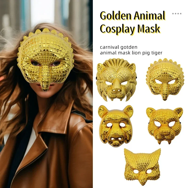 Animal Golden Plastic Leopard Face Cover with Adjustable Elastic Bands Halloween Costume Cosplay Mask Costume Accessories
Animal Golden Plastic Leopard Face Cover with Adjustable Elastic Bands Halloween Costume Cosplay Mask Costume Accessories
