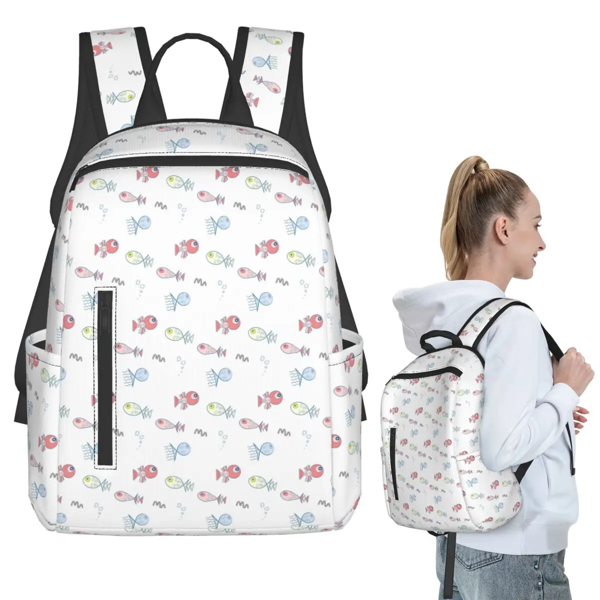 Fishes Playful Hand-Drawn Backpack Student BookBag Kids School Bag Computer Shoulder Bags Boys Girls
Fishes Playful Hand-Drawn Backpack Student BookBag Kids School Bag Computer Shoulder Bags Boys Girls