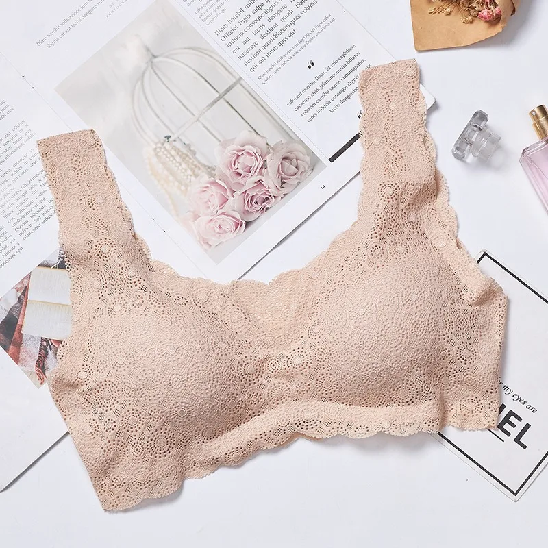 Bra Lace Flower Gathering Underwear One-Piece Sleeping Chest Wrap Women's Comfortable Rings-Free
Bra Lace Flower Gathering Underwear One-Piece Sleeping Chest Wrap Women's Comfortable Rings-Free