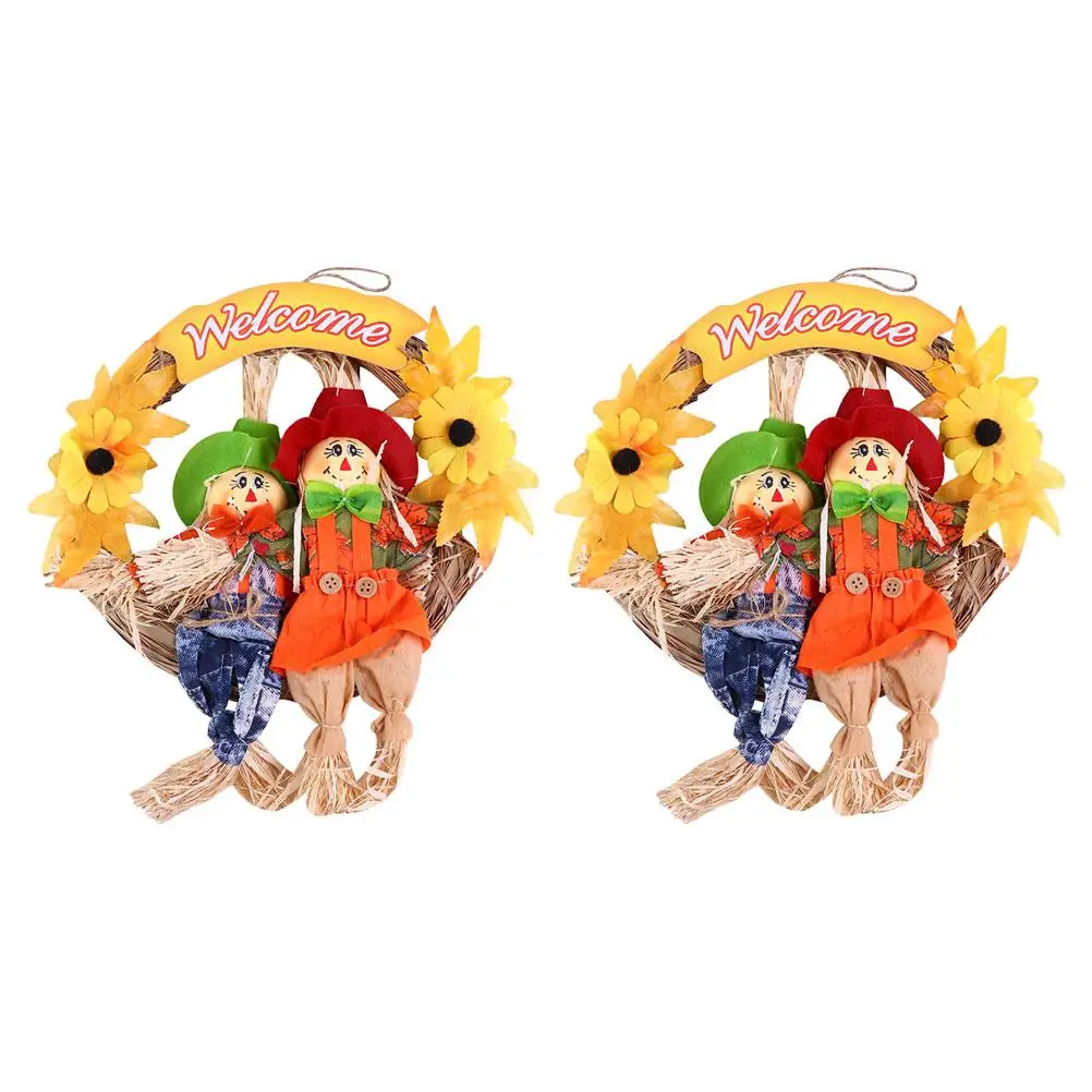 2Pcs Straw Wreaths Garland Halloween Ornament Artificial Decor Scarecrow Door Wall Pendant Harvest Atmosphere Autumn
2Pcs Straw Wreaths Garland Halloween Ornament Artificial Decor Scarecrow Door Wall Pendant Harvest Atmosphere Autumn
