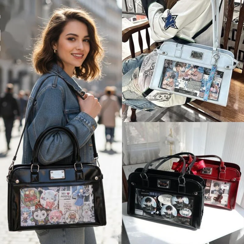 Korean Y2k Aesthetic Transparent Itabag Vintage Simple Crossbody Shoulder Bag Itabag Aesthetic Pin Display Handbag Women Gift
Korean Y2k Aesthetic Transparent Itabag Vintage Simple Crossbody Shoulder Bag Itabag Aesthetic Pin Display Handbag Women Gift