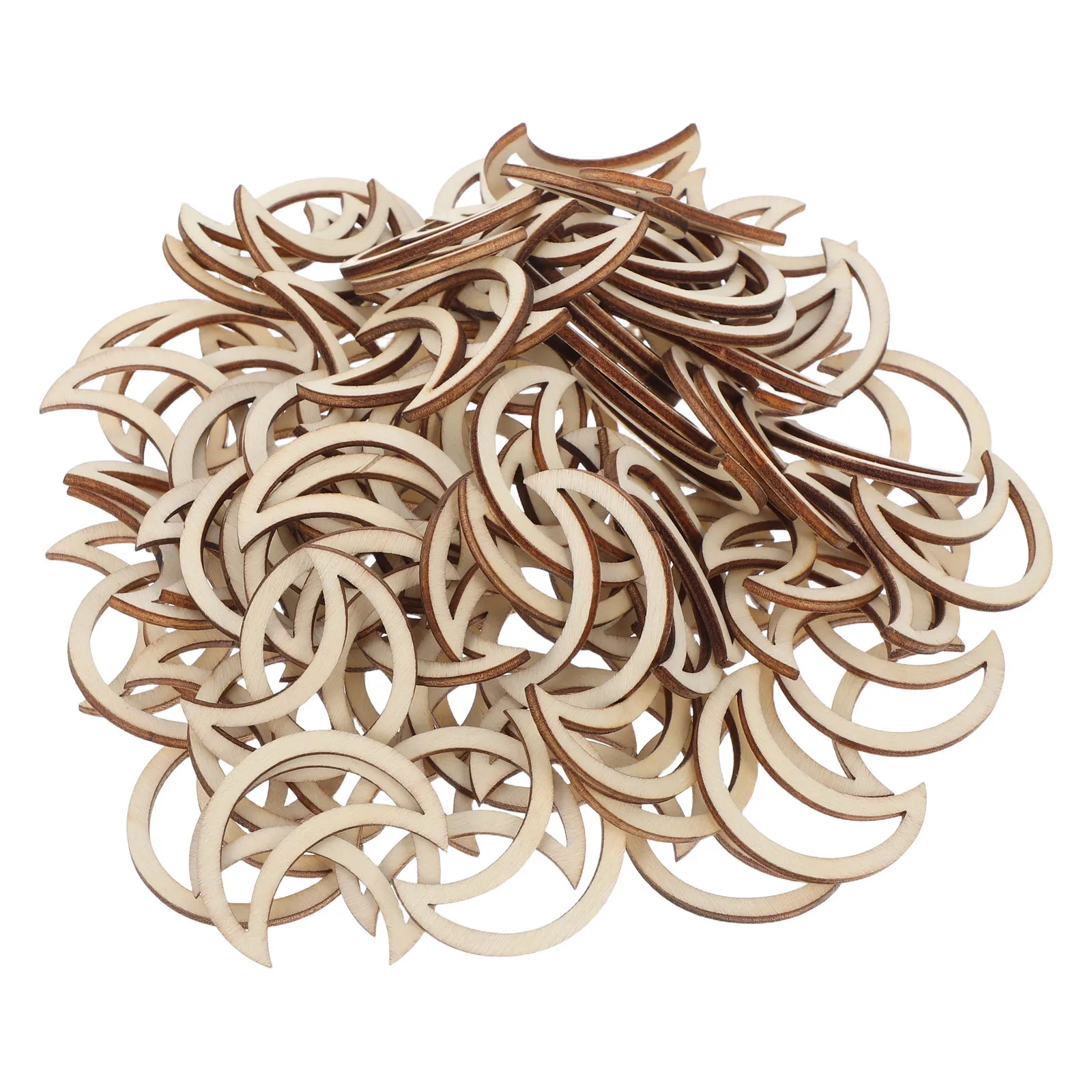 100Pcs Moon-Shaped Wooden Ornaments Hollow Cutouts Unfinished Wood Craft Pieces DIY Decoration Home Wall Hanging Embellishments
100Pcs Moon-Shaped Wooden Ornaments Hollow Cutouts Unfinished Wood Craft Pieces DIY Decoration Home Wall Hanging Embellishments