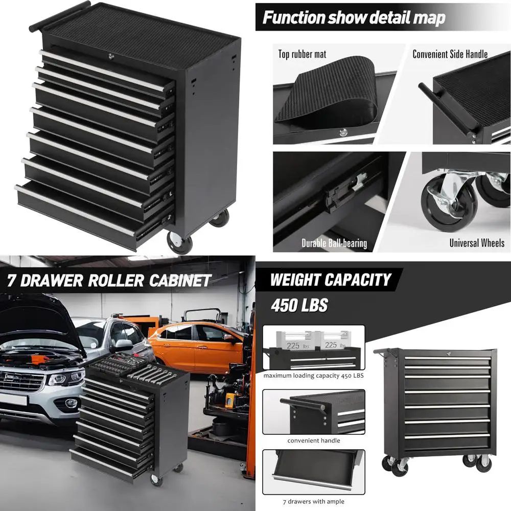 Портативный комод на колесиках с 7-мя ящиками, системой блокировки и 4 колесами — сверхмощная тележка для хранения вещей для мастерской Essen
Портативный комод на колесиках с 7-мя ящиками, системой блокировки и 4 колесами — сверхмощная тележка для хранения вещей для мастерской Essen