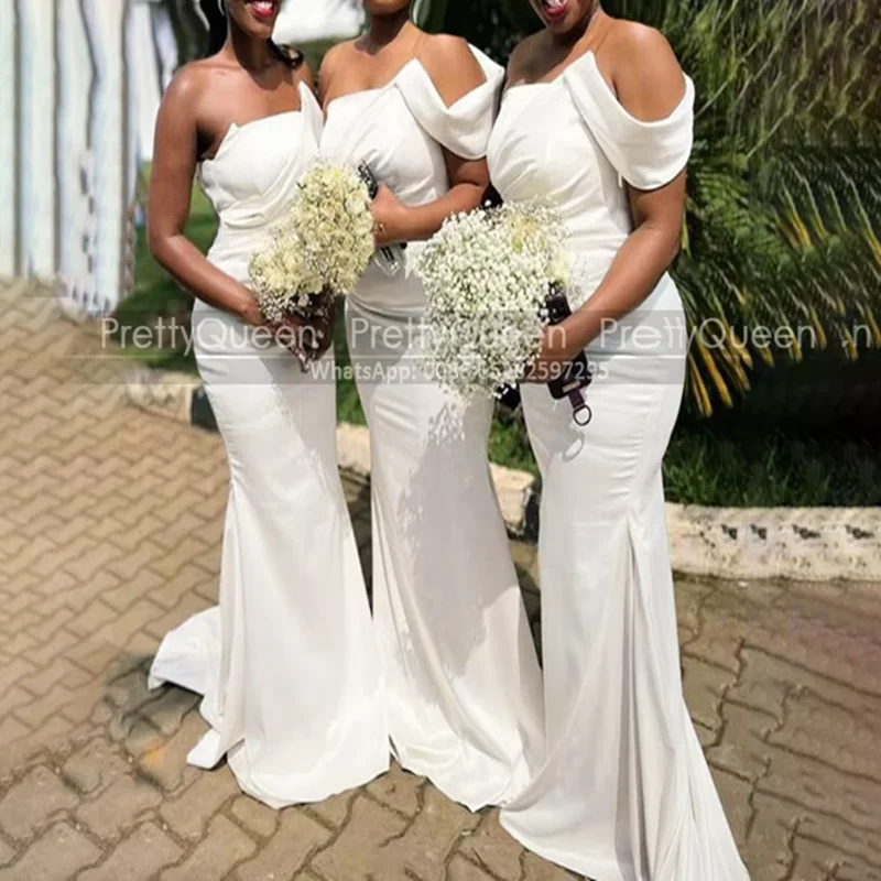 Plus Size Long Bridesmaid Dresses One Shoulder Customized Mermaid Long White Trumpet Party Dress Wedding Guest
Plus Size Long Bridesmaid Dresses One Shoulder Customized Mermaid Long White Trumpet Party Dress Wedding Guest