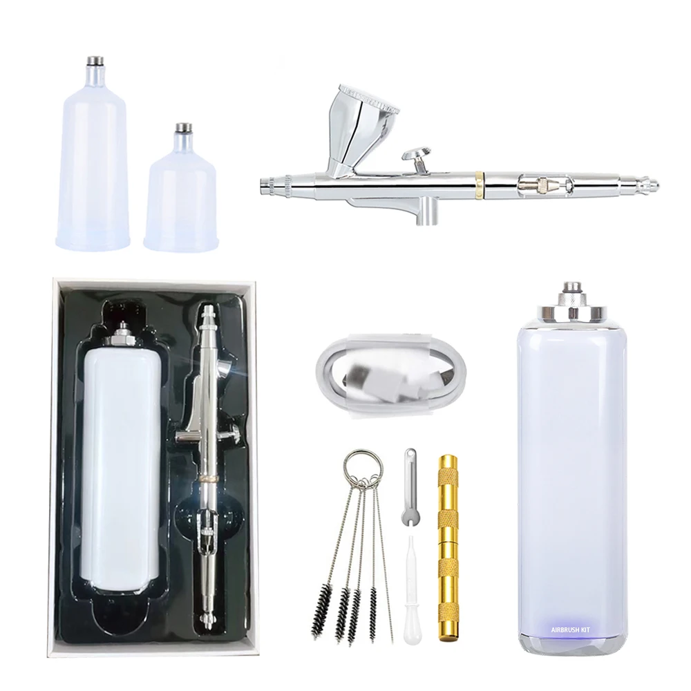 Portable Mini Cordless Airbrush Set with Compressor Gun Kit for Makeup Painting Cake Decorating Nail Design Tattoo Coloring
Portable Mini Cordless Airbrush Set with Compressor Gun Kit for Makeup Painting Cake Decorating Nail Design Tattoo Coloring