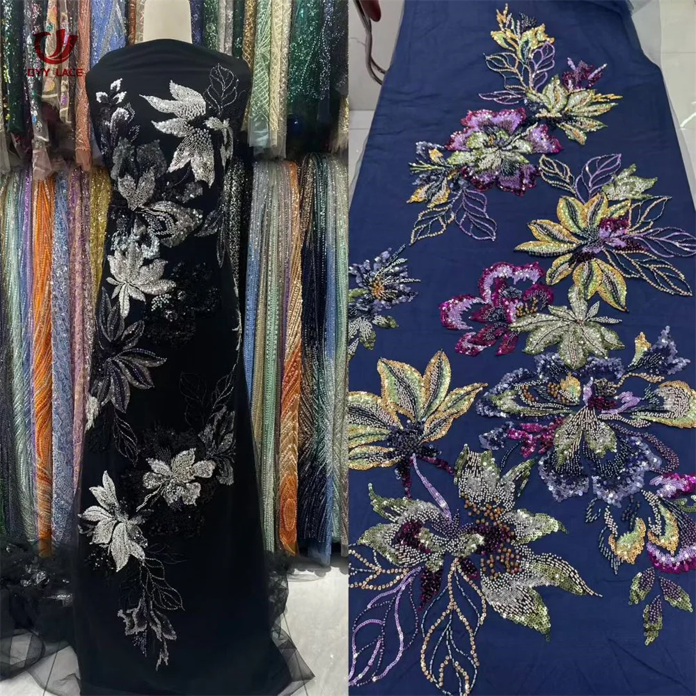 Luxury African Sequins Lace Fabric 2025 High Quality Groom Nigerian Wedding Bridal Embroidery French Tulle Sewing 5 Yards
Luxury African Sequins Lace Fabric 2025 High Quality Groom Nigerian Wedding Bridal Embroidery French Tulle Sewing 5 Yards