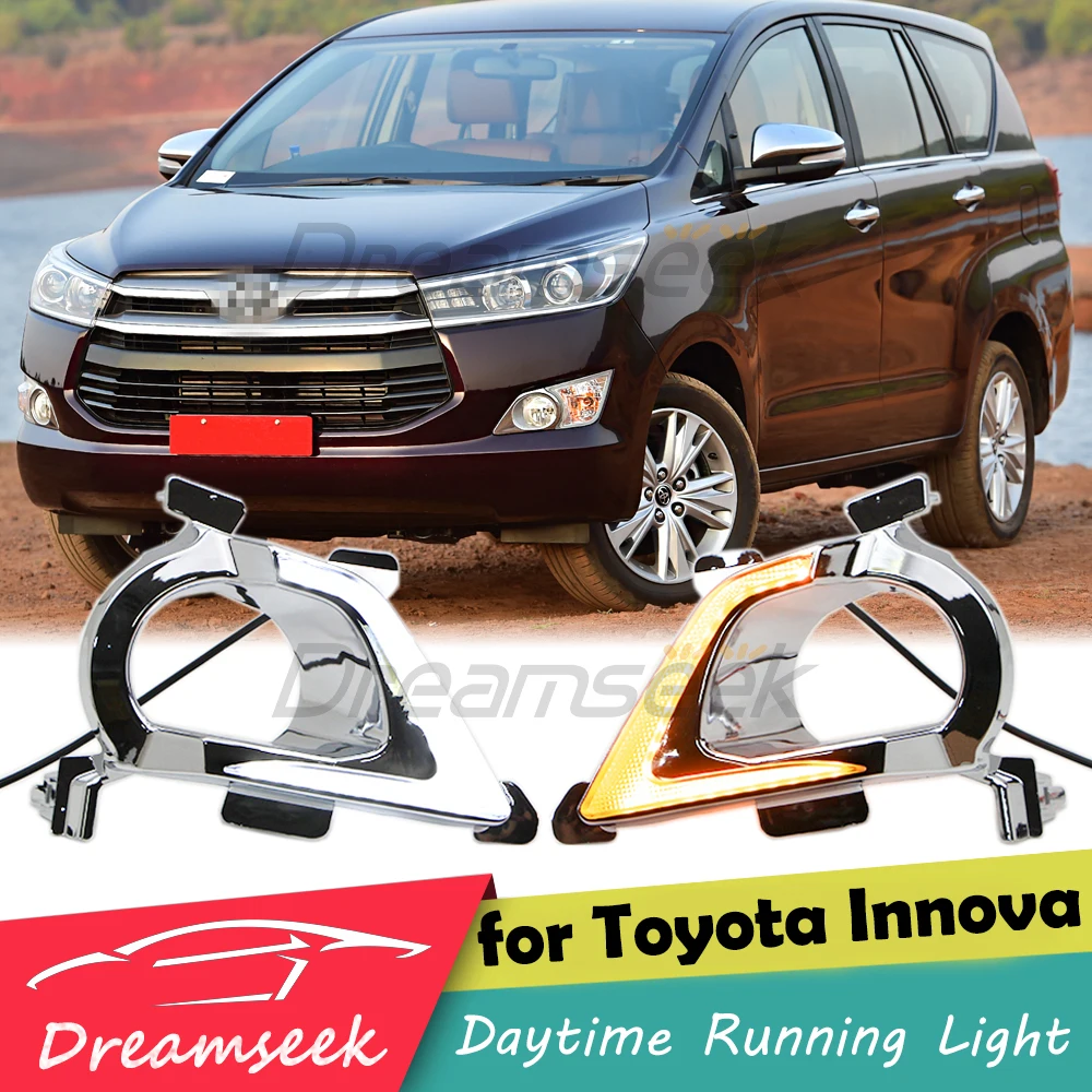 2 Color LED DRL Fog Lamp For Toyota Innova Pre-facelift Model 2016-2020 Daytime Running Light With Sequential Turn Signal Light
2 Color LED DRL Fog Lamp For Toyota Innova Pre-facelift Model 2016-2020 Daytime Running Light With Sequential Turn Signal Light
