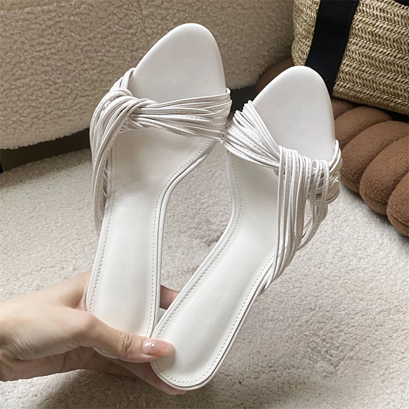 Eilyken Open Toe High Heels Women's Slippers Sexy Thin Narrow Band Slide Shoes for Summer Designer Party Dress Coiling Footwear
Eilyken Open Toe High Heels Women's Slippers Sexy Thin Narrow Band Slide Shoes for Summer Designer Party Dress Coiling Footwear
