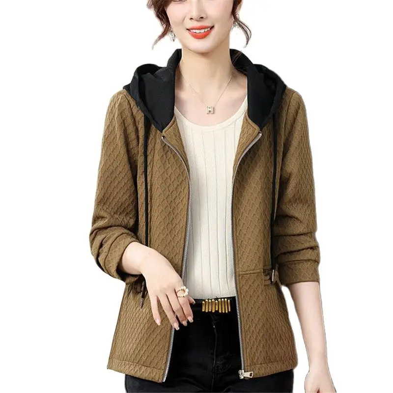 Spring Autumn Casual Jacket Women 2023 New Loose Drawstring Hooded Coat Fashion Pocket Outerwear Pure Colour Overcoat Female
Spring Autumn Casual Jacket Women 2023 New Loose Drawstring Hooded Coat Fashion Pocket Outerwear Pure Colour Overcoat Female