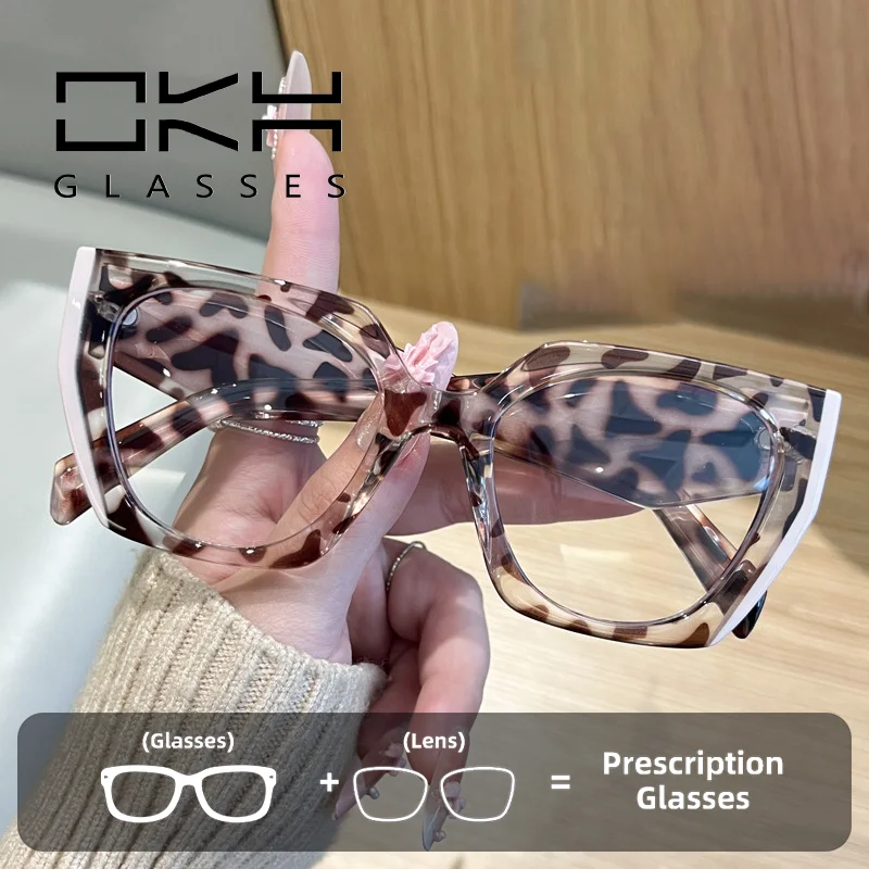 OKH Fashion Personality Color Matching Polygonal Anti-blue Light PC Trend Thick Frame Irregular Texture Prescription Eyeglasses
OKH Fashion Personality Color Matching Polygonal Anti-blue Light PC Trend Thick Frame Irregular Texture Prescription Eyeglasses