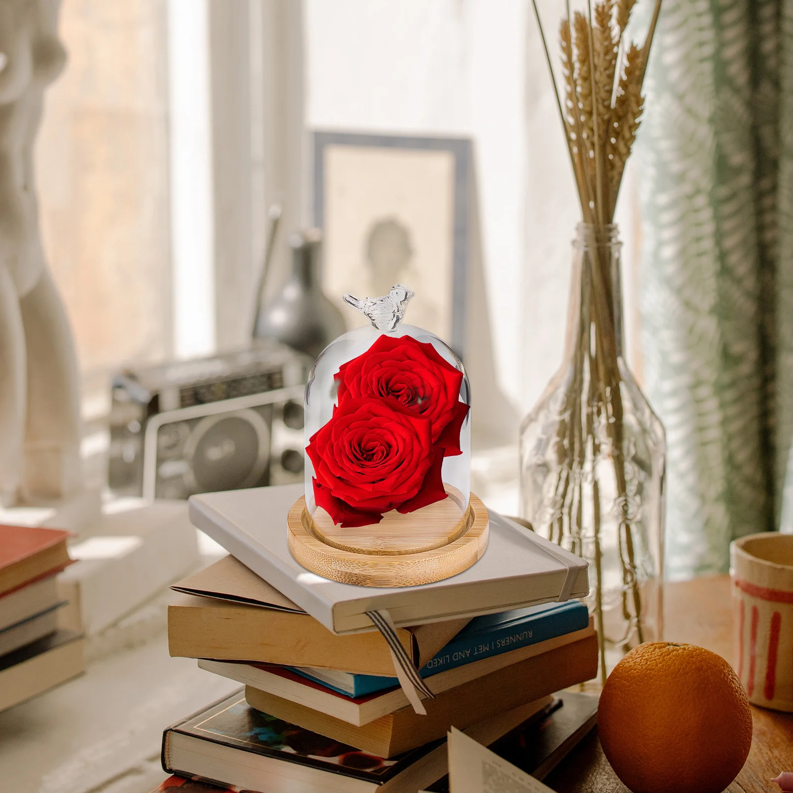 Flower Glass Cover Transparent Dome Preserved Flower Display Wood Base Portable DIY Craft Decoration Gift Glass Dome
Flower Glass Cover Transparent Dome Preserved Flower Display Wood Base Portable DIY Craft Decoration Gift Glass Dome