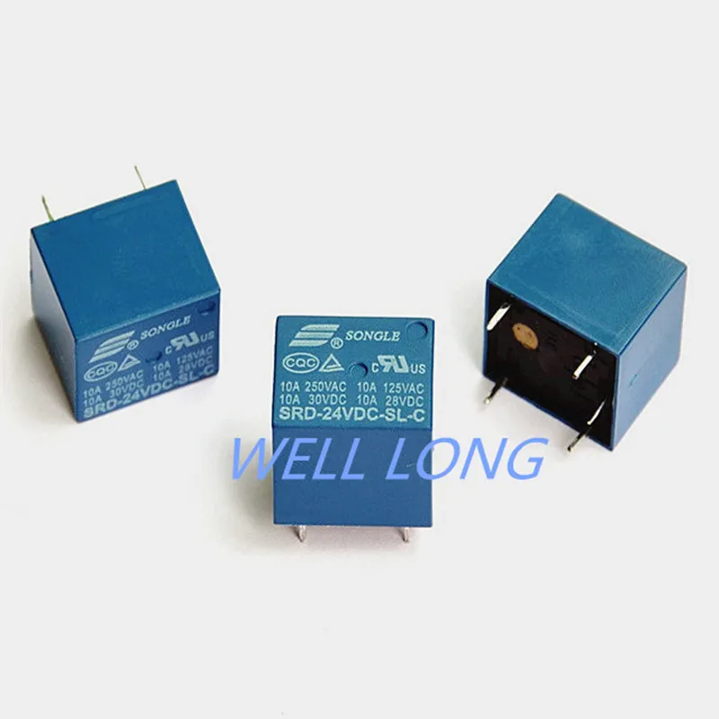( 100 pcs/lot ) 24V DC Coil SPDT Power Relay,250V AC/30V DC ,10 Amps, SRD-24VDC-SL-C.
( 100 pcs/lot ) 24V DC Coil SPDT Power Relay,250V AC/30V DC ,10 Amps, SRD-24VDC-SL-C.