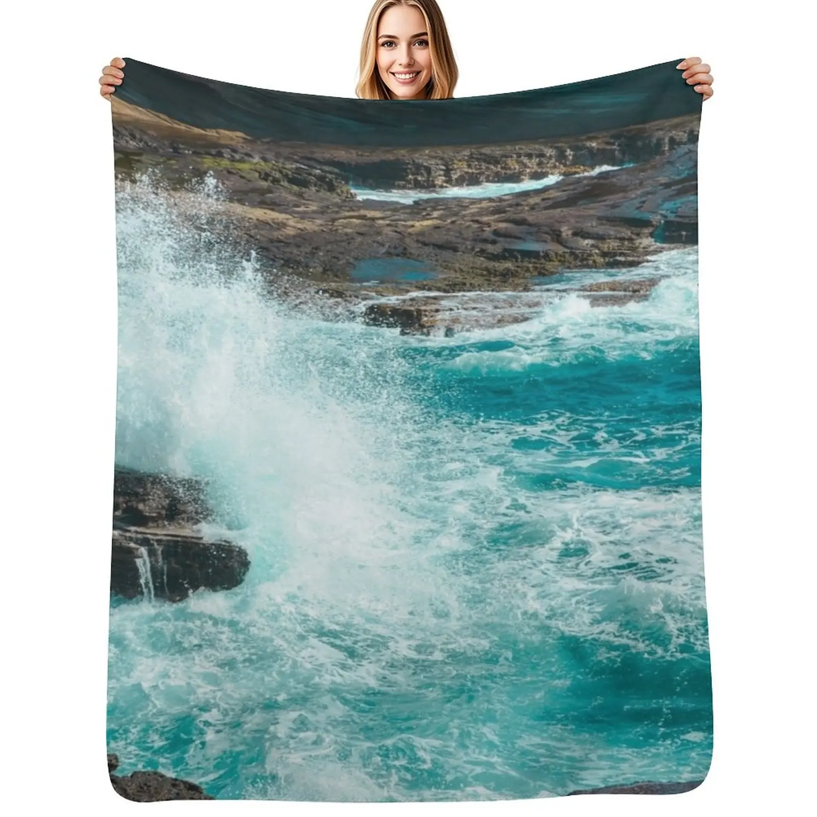 Cliffside Turquoise Blue Ocean Shore Waves Throw Blanket Stain Resistant Cozy Warm Blanket
Cliffside Turquoise Blue Ocean Shore Waves Throw Blanket Stain Resistant Cozy Warm Blanket