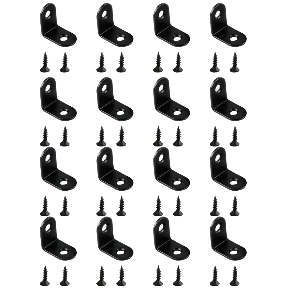 16pcs Black Thick Stainless Steel 90 Degree L Shape Shelf Brackets Heavy Duty Corner Braces Screws for Furniture Wall Desk
16pcs Black Thick Stainless Steel 90 Degree L Shape Shelf Brackets Heavy Duty Corner Braces Screws for Furniture Wall Desk