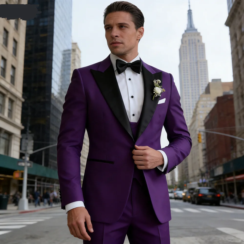 Мужской свадебный терно, приталенный однотонный повседневный пиджак из трех предметов с лацканами для курения, брюки и галстук для мужчин
Мужской свадебный терно, приталенный однотонный повседневный пиджак из трех предметов с лацканами для курения, брюки и галстук для мужчин