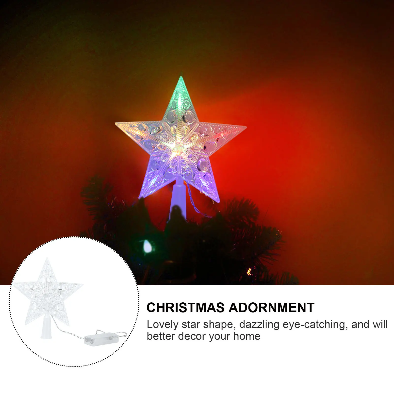 1pc Star Shaped Light Lovely Dazzling Home Christmas Decor Festival Party Decoration Premium String Lights Treetop
1pc Star Shaped Light Lovely Dazzling Home Christmas Decor Festival Party Decoration Premium String Lights Treetop