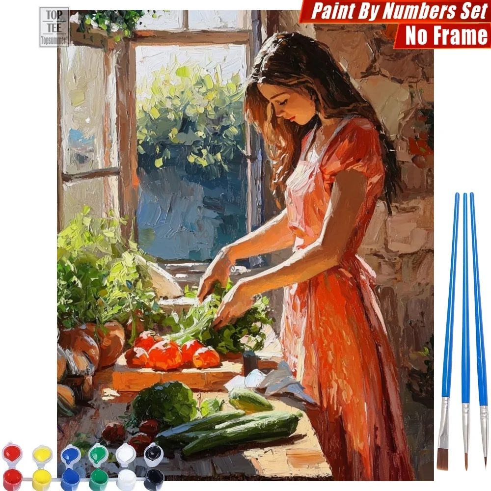 Sunlit Vegetable Woman DIY Digital Oil Paints Set - Bright Life Scene Abstract Wall Art Thanksgiving Day Gift For Son
Sunlit Vegetable Woman DIY Digital Oil Paints Set - Bright Life Scene Abstract Wall Art Thanksgiving Day Gift For Son