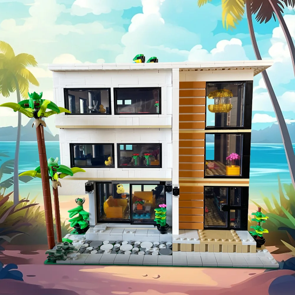 Modern House Modular Alternate build Building Blocks Villa Architecture Swimming Pool Seaview Street Scene Bricks Children’s Toy
Modern House Modular Alternate build Building Blocks Villa Architecture Swimming Pool Seaview Street Scene Bricks Children’s Toy
