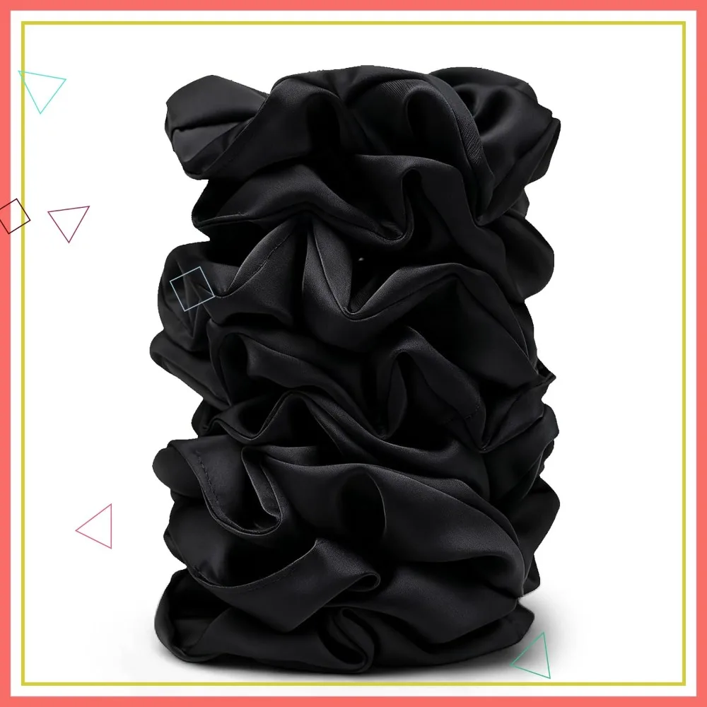 8PCS Black Silk Scrunchies – No Crease, Gentle Hair Ties for Thick & Thin Hair, Soft Gift
8PCS Black Silk Scrunchies – No Crease, Gentle Hair Ties for Thick & Thin Hair, Soft Gift