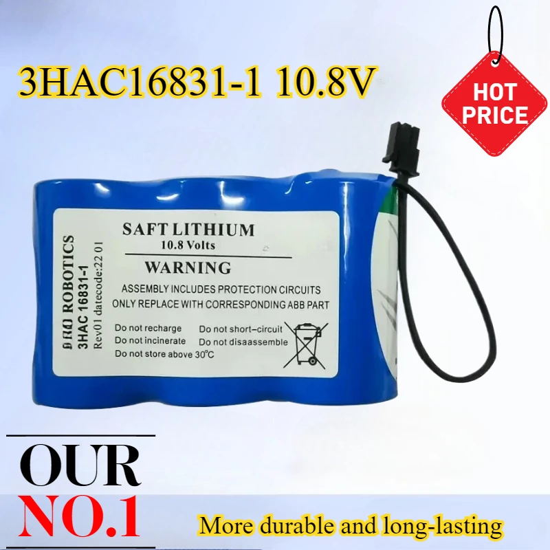 Battery for ABB 3HAC16831-1 10.8V Robot Arm CPU Non-rechargeable Lithium Battery Pack
Battery for ABB 3HAC16831-1 10.8V Robot Arm CPU Non-rechargeable Lithium Battery Pack
