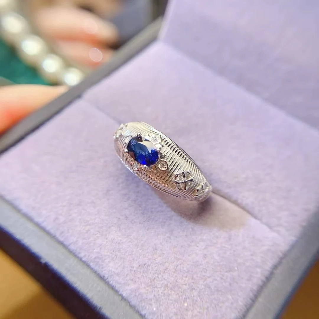 KJJEAXCMY Natural Sapphire Ring S925 silver , electroplated locking color process, high clarity Full of luster Support testing
KJJEAXCMY Natural Sapphire Ring S925 silver , electroplated locking color process, high clarity Full of luster Support testing