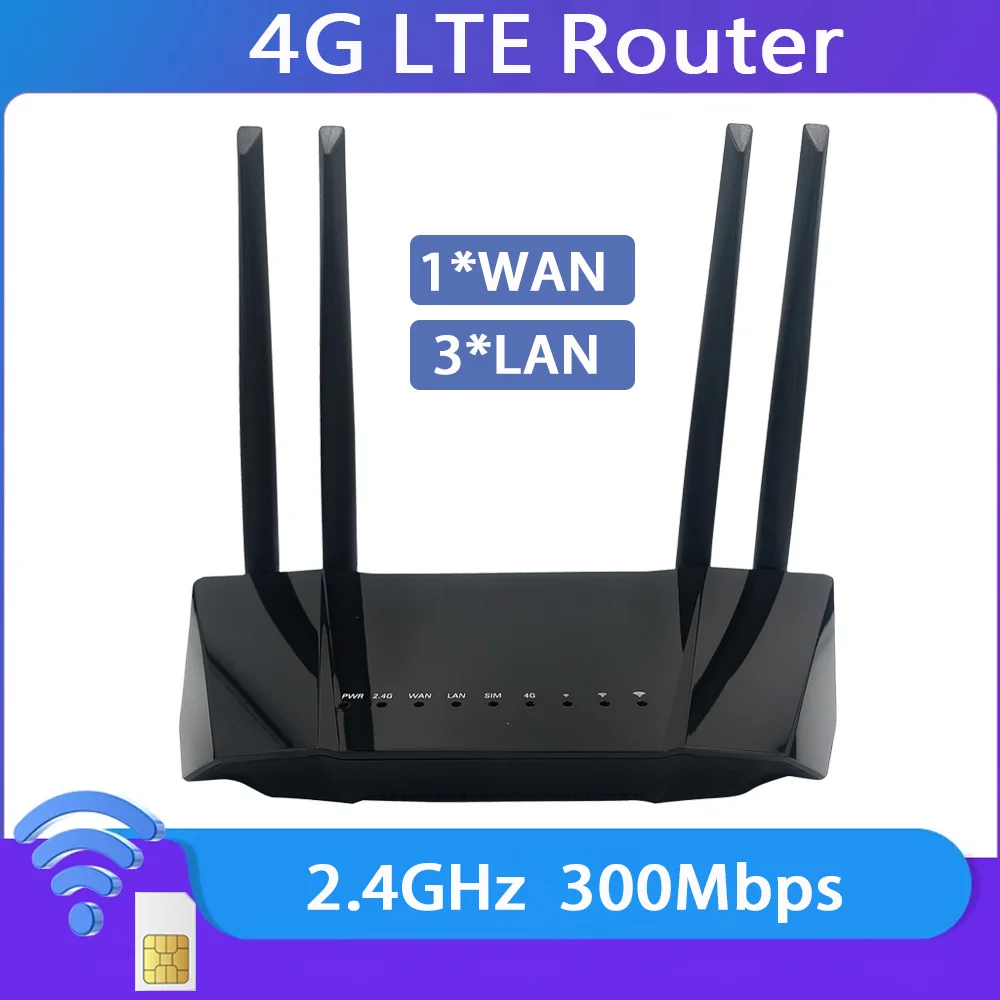 Huitenda 4G LTE Router 300Mbps WiFi CPE Modem Support VPN SSID Hotspot Wireless Access Point with SIM Card Slot for Home Office
Huitenda 4G LTE Router 300Mbps WiFi CPE Modem Support VPN SSID Hotspot Wireless Access Point with SIM Card Slot for Home Office
