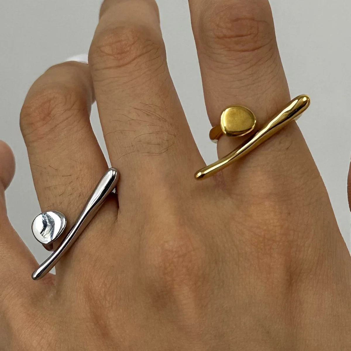 Minimalist Stainless Steel Geometric Irregularity Open Ring for Women 18K Gold-plated PVD Trendy Waterproof Jewelry Gift
Minimalist Stainless Steel Geometric Irregularity Open Ring for Women 18K Gold-plated PVD Trendy Waterproof Jewelry Gift